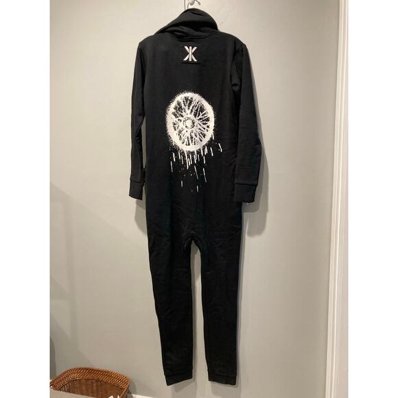 OnePiece Norwegian Original Jumpsuit Hood Long Sleeve Pockets Zip Black XS NWOT - Picture 2 of 11